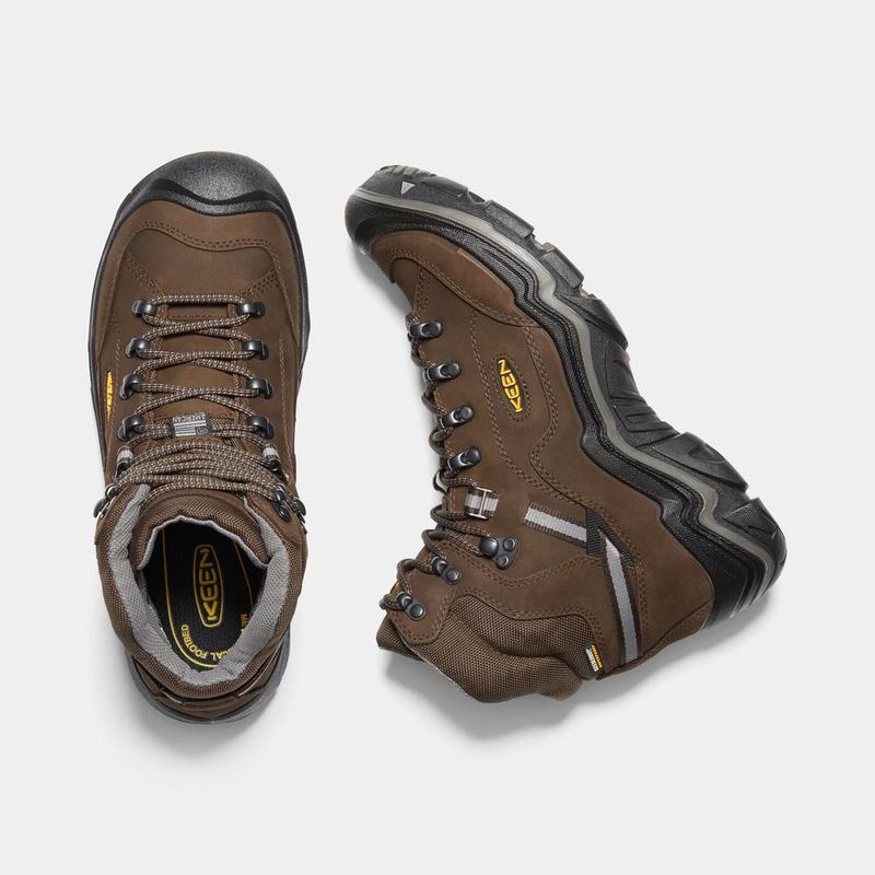 Keen ブーツ | キーンデュランIIミッドウォータープルーフワイド トレッキング シューズ メンズ ブラウン | 481970-GKU